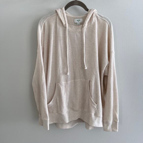 aerie Tops - Aerie Cream Thermal Hoodie Size M